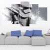 Stormtrooper 5 - Movie 5 Panel Canvas Art Wall Decor
