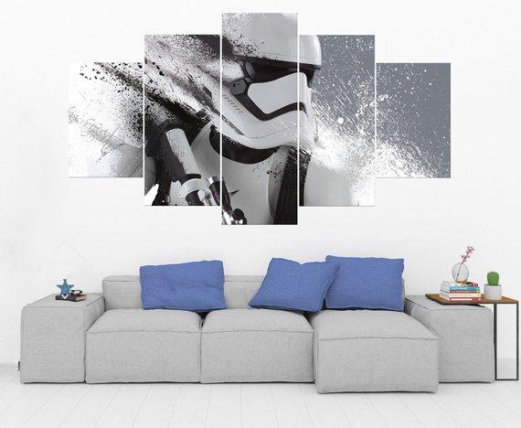 Stormtrooper 5 - Movie 5 Panel Canvas Art Wall Decor Stormtrooper 5 - Movie 5 Panel Canvas Art Wall Decor