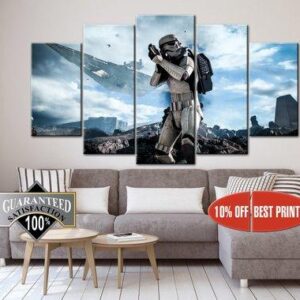 Stormtrooper 9 - Movie 5 Panel Canvas Art Wall Decor