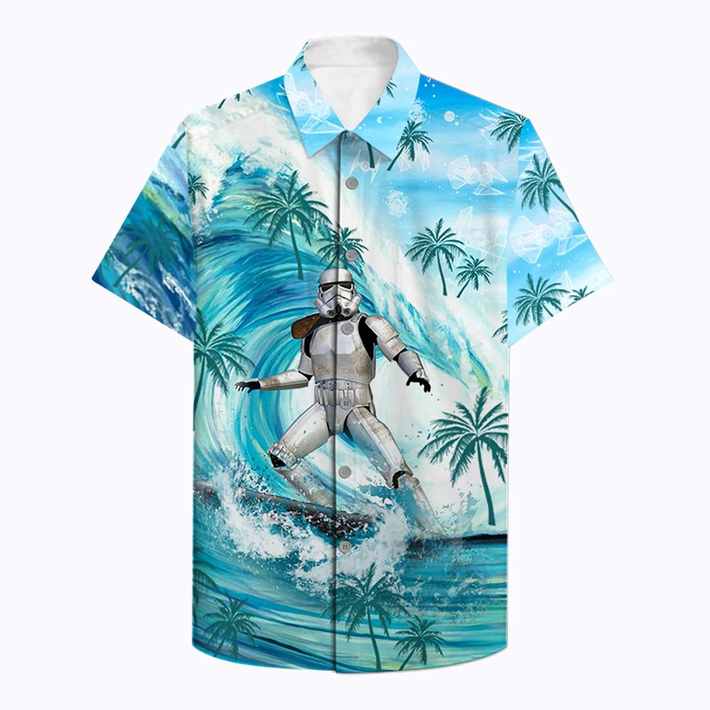 Stormtrooper Surfing Hawaiian Shirt Stormtrooper Surfing Hawaiian Shirt