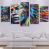 Strong Woman - Abstract 5 Panel Canvas Art Wall Decor