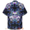 Sugar Skull Blue Hawaiian Shirt