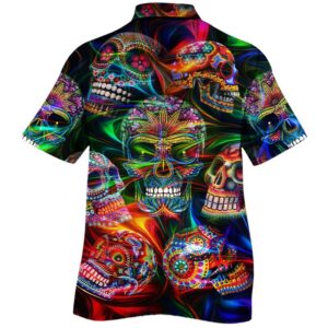 Sugar Skull Colorful Hawaiian Shirt