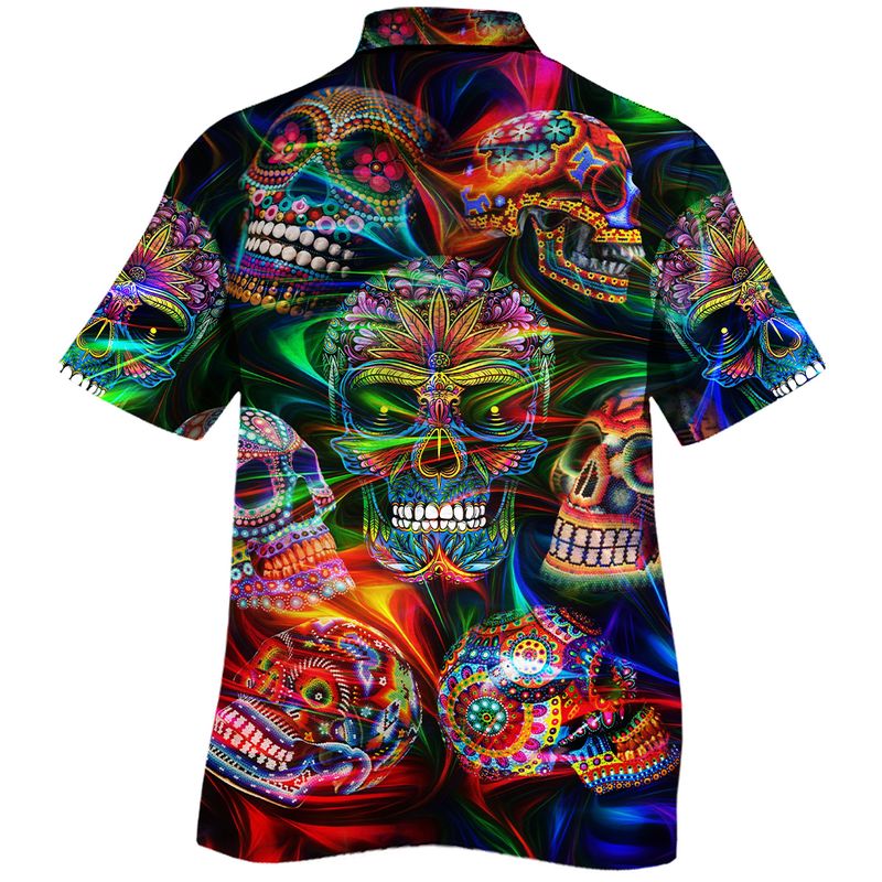 Sugar Skull Colorful Hawaiian Shirt Sugar Skull Colorful Hawaiian Shirt
