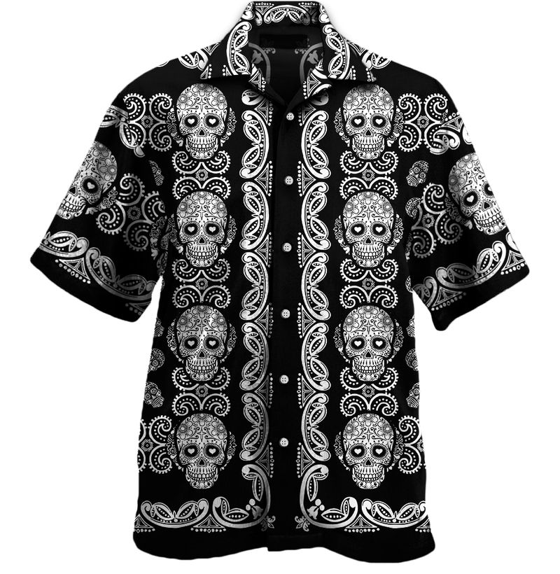 Sugar Skull Pattern All Over Print Hawaii Shirt Sugar Skull Pattern All Over Print Hawaii Shirt