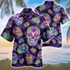 Sugar Skull Purple Twinkle Pattern Hawaiian Shirt