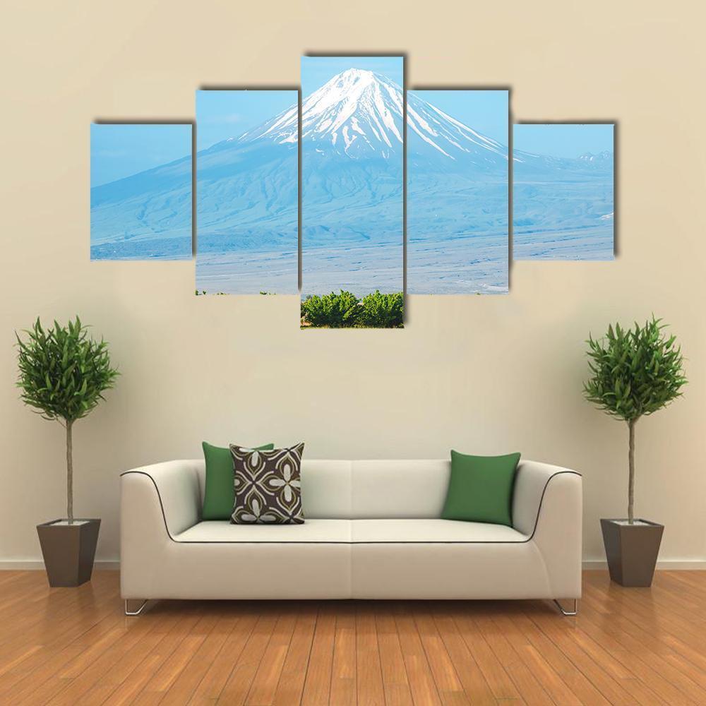 Summer Landscape With Ararat Mountain - Nature 5 Panel Canvas Art Wall Decor Summer Landscape With Ararat Mountain - Nature 5 Panel Canvas Art Wall Decor