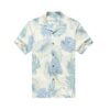 Summer Palm Leaves In White All Over Printed Hawaiian Shirt