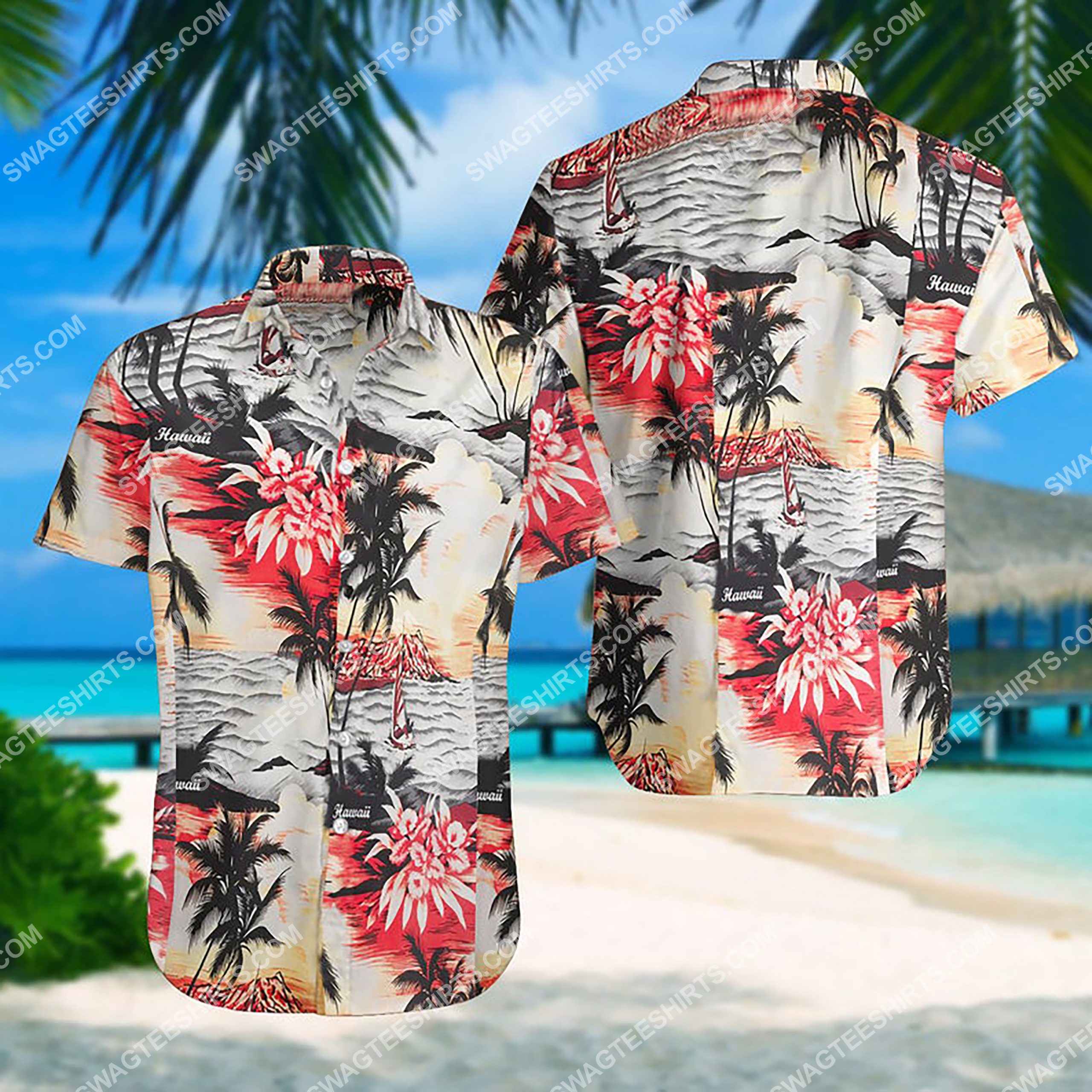 Summer Time Ocean Coast All Over Print Hawaiian Shirt Summer Time Ocean Coast All Over Print Hawaiian Shirt