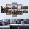 Sun Chair And Flower - Nature 5 Panel Canvas Art Wall Decor