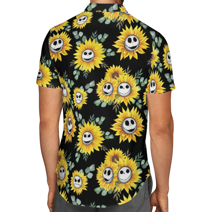Sunflower Jack Skellington Hawaiian Shirt Sunflower Jack Skellington Hawaiian Shirt