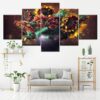 Sunflower Vase - Nature 5 Panel Canvas Art Wall Decor