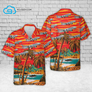 Sunset Boeing 777 Full Print Hawaiian Shirt