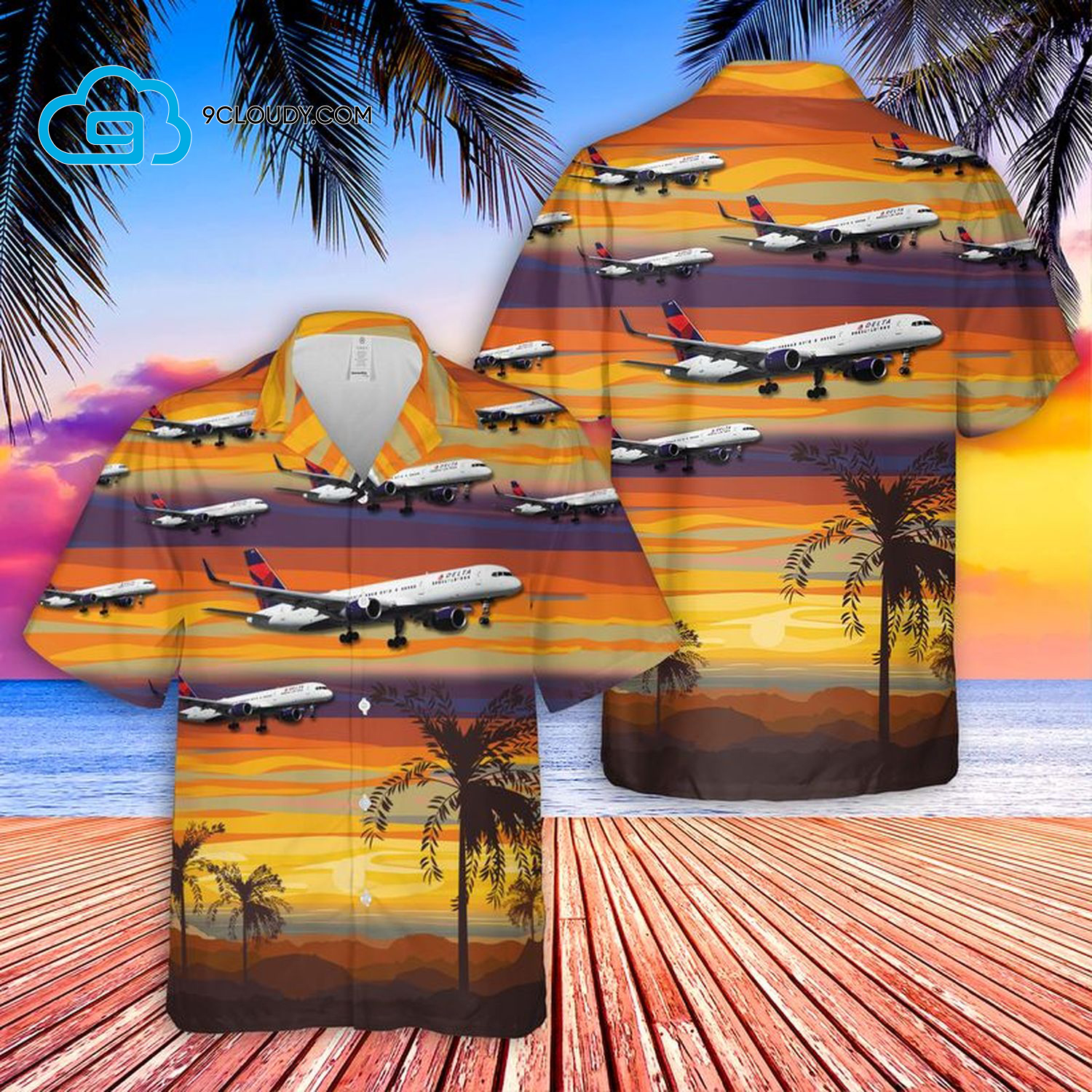 Sunset Endeavor Air Full Print Hawaiian Shirt Sunset Endeavor Air Full Print Hawaiian Shirt