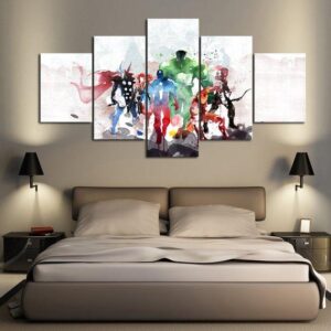 Super Heroes - Dc 5 Panel Canvas Art Wall Decor