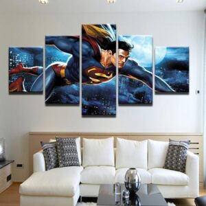 Superman 04- Dc 5 Panel Canvas Art Wall Decor