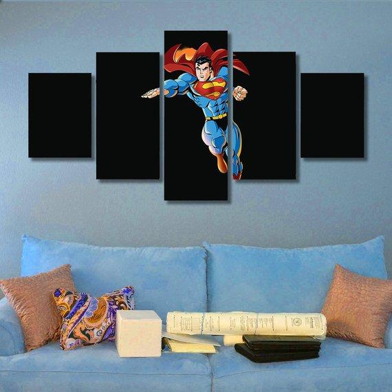 Superman 22 - Dc 5 Panel Canvas Art Wall Decor Superman 22 - Dc 5 Panel Canvas Art Wall Decor