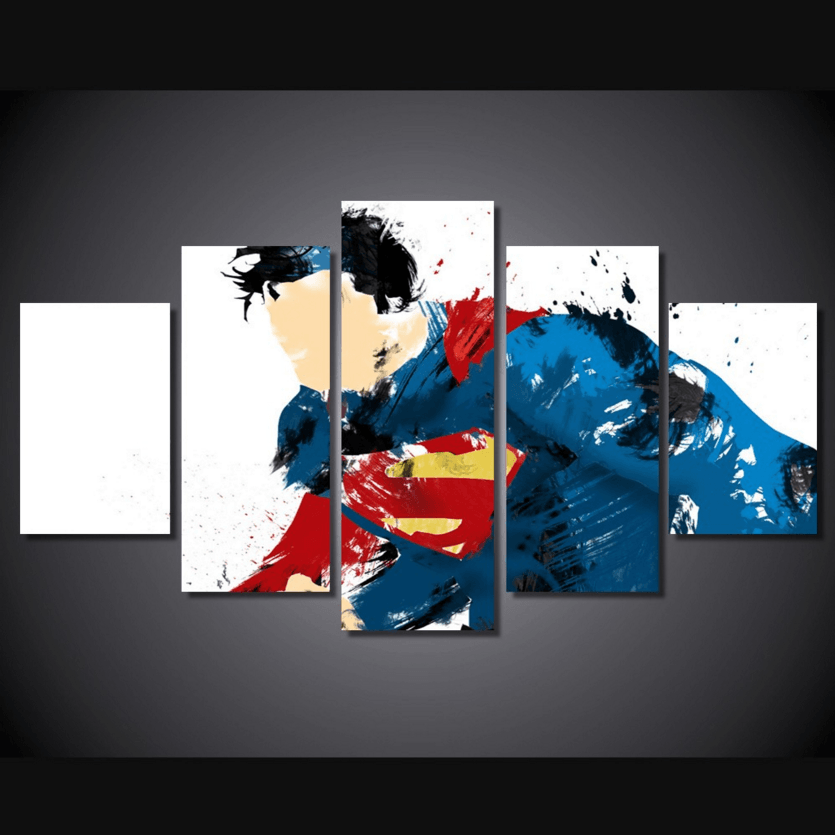 Superman - Dc 5 Panel Canvas Art Wall Decor Superman - Dc 5 Panel Canvas Art Wall Decor