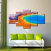 Supervulkanen Yellowstone - Nature 5 Panel Canvas Art Wall Decor