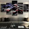 Support 2Nd Amendment With American Flag - Army 5 Panel Canvas Art Wall Decor