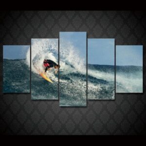 Surfer Trick Snap Slash Layback - Sport 5 Panel Canvas Art Wall Decor