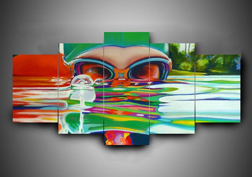 Swimming 3 - Sport 5 Panel Canvas Art Wall Decor Swimming 3 - Sport 5 Panel Canvas Art Wall Decor