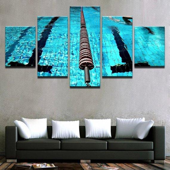 Swimming 5 - Sport 5 Panel Canvas Art Wall Decor Swimming 5 - Sport 5 Panel Canvas Art Wall Decor
