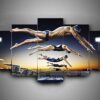Swimming - Sport 5 Panel Canvas Art Wall Decor