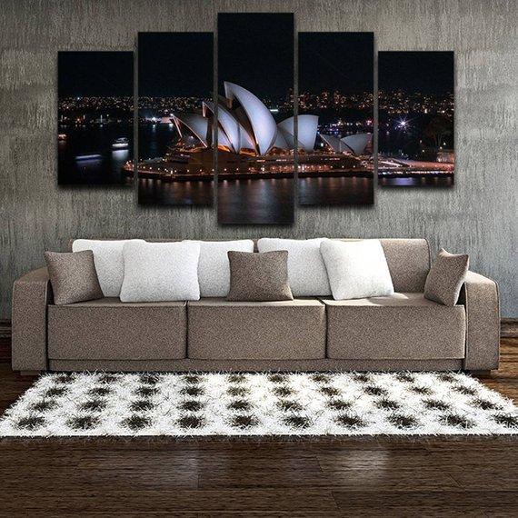 Sydney Australia - Nature 5 Panel Canvas Art Wall Decor Sydney Australia - Nature 5 Panel Canvas Art Wall Decor