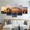 Sydney Harbor Opera House -Nature 5 Panel Canvas Art Wall Decor