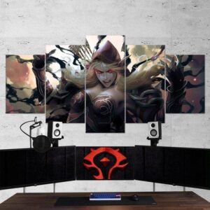 Sylvanas Windrunner 03 - Gaming 5 Panel Canvas Art Wall Decor