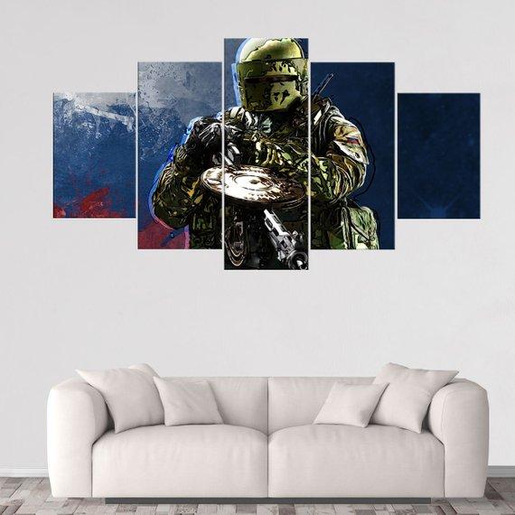 Tachanka Rainbow Six Siege - Gaming 5 Panel Canvas Art Wall Decor Tachanka Rainbow Six Siege - Gaming 5 Panel Canvas Art Wall Decor
