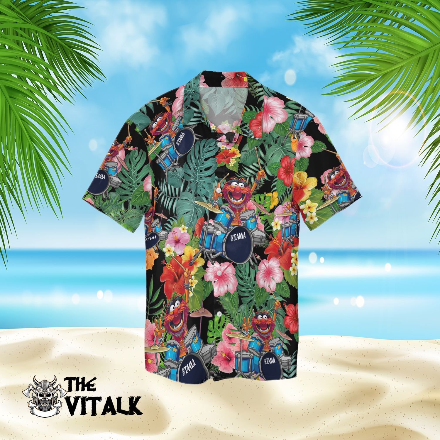Tama Drums Animal The Muppet Hawaiian Shirt Tama Drums Animal The Muppet Hawaiian Shirt