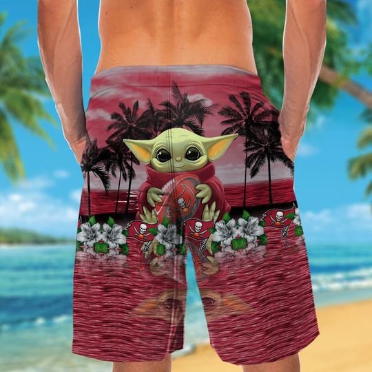 Tampa Bay Buccaneers And Baby Yoda Hawaiian Shirt Short Tampa Bay Buccaneers And Baby Yoda Hawaiian Shirt Short