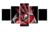 Tampa Bay Buccaneers Glove - Sport 5 Panel Canvas Art Wall Decor