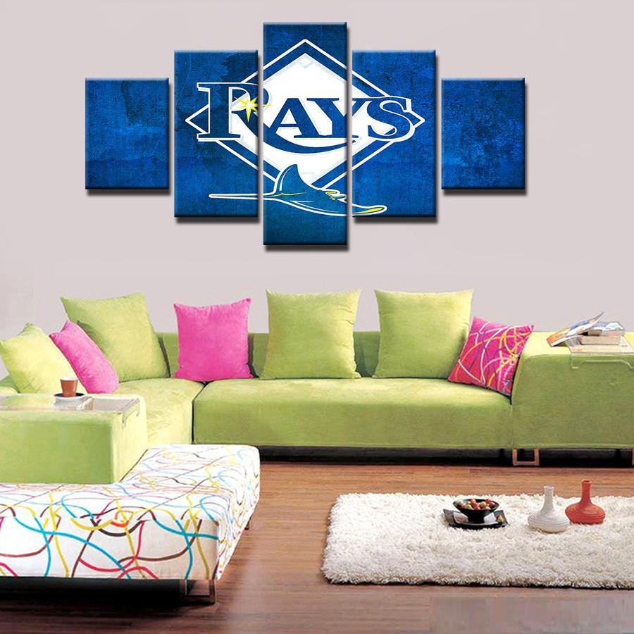 Tampa Bay Devil Rays - Sport 5 Panel Canvas Art Wall Decor Tampa Bay Devil Rays - Sport 5 Panel Canvas Art Wall Decor