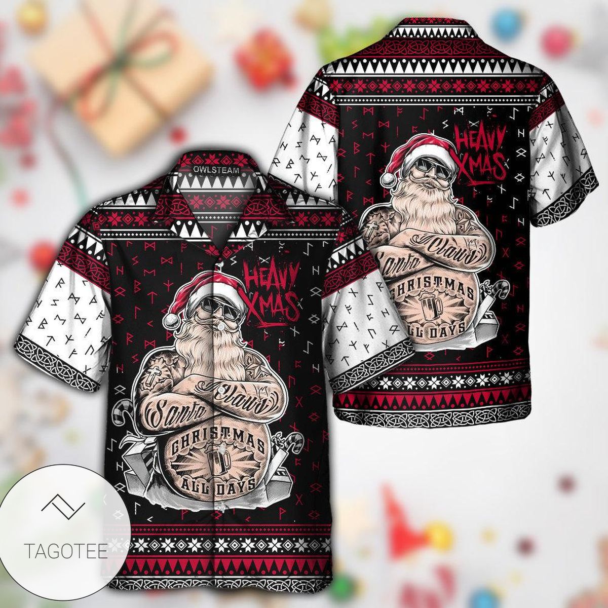 Tattoo Santa Funny Merry Christmas Hawaiian Shirt Tattoo Santa Funny Merry Christmas Hawaiian Shirt