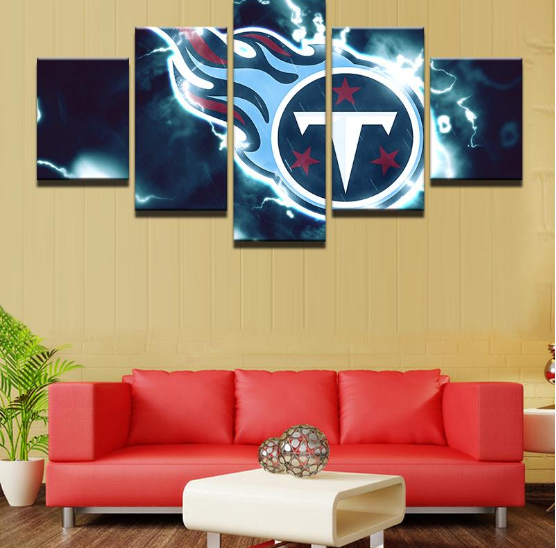 Tennessee Titans American Football - Sport 5 Panel Canvas Art Wall Decor Tennessee Titans American Football - Sport 5 Panel Canvas Art Wall Decor