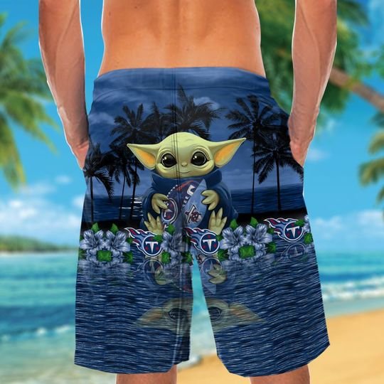 Tennessee Titans And Baby Yoda Hawaiian Shirt Short Tennessee Titans And Baby Yoda Hawaiian Shirt Short