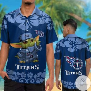 Tennessee Titans Baby Yoda Hawaiian Shirt