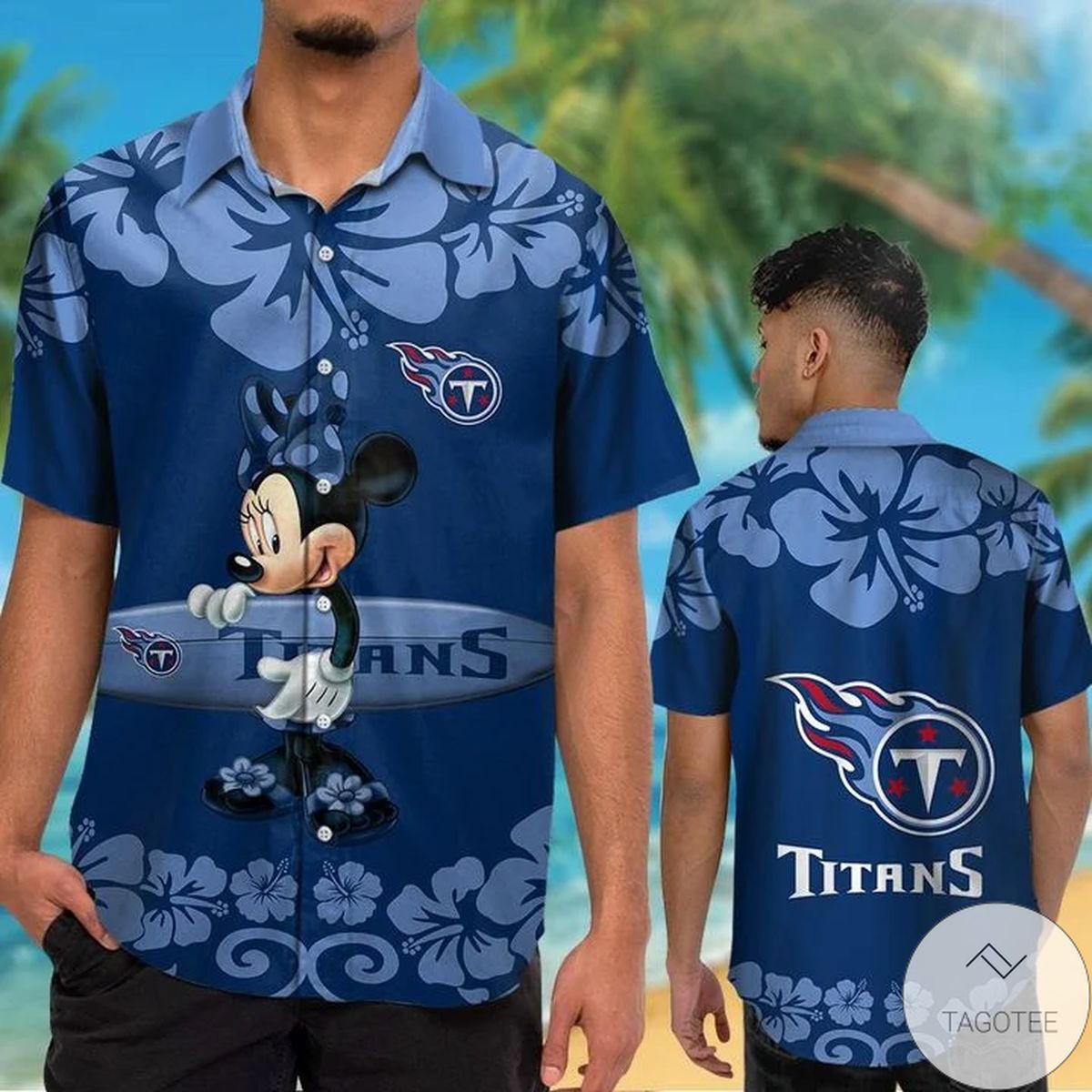 Tennessee Titans & Minnie Mouse Hawaiian Shirt Tennessee Titans & Minnie Mouse Hawaiian Shirt