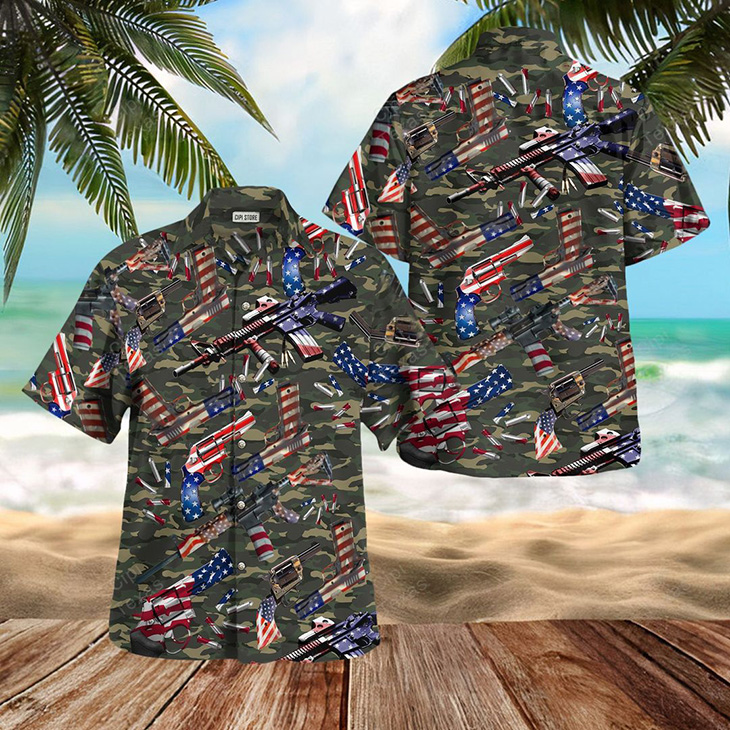 Texas Camouflage Gun Usa Hawaiian Shirt Texas Camouflage Gun Usa Hawaiian Shirt