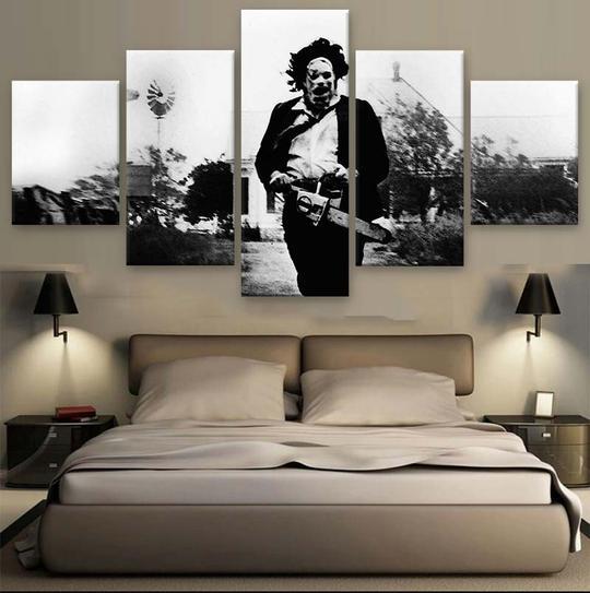 Texas Chainsaw Massacre - Movie 5 Panel Canvas Art Wall Decor Texas Chainsaw Massacre - Movie 5 Panel Canvas Art Wall Decor