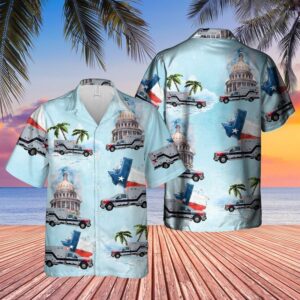 Texas Ems Ambulance Short Sleeve Hawaiian Shirt