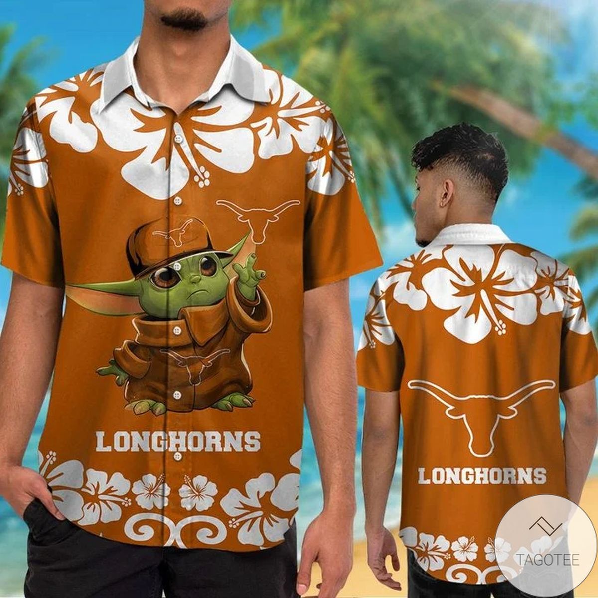 Texas Longhorns Baby Yoda Hawaiian Shirt Texas Longhorns Baby Yoda Hawaiian Shirt