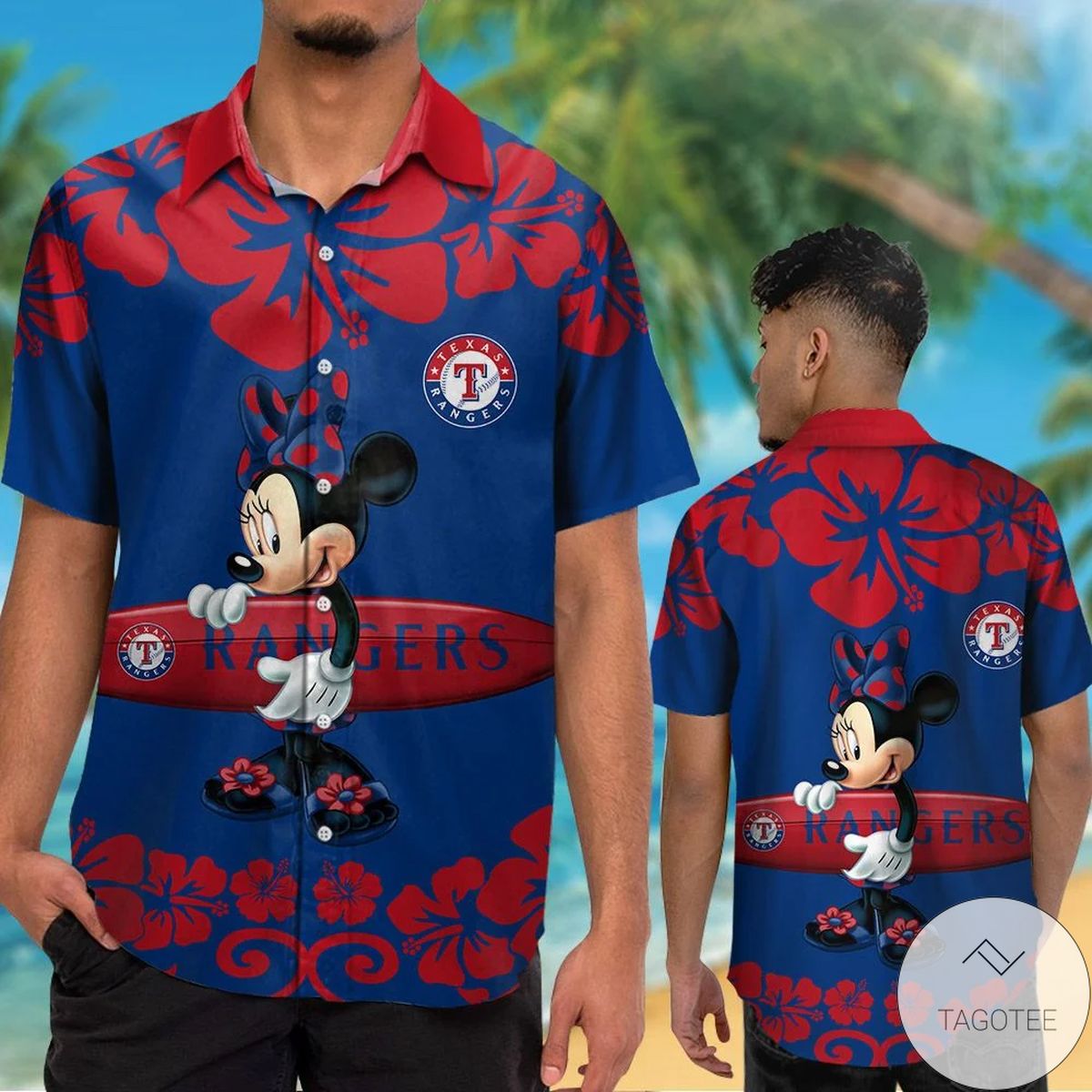 Texas Rangers Minnie Mouse Hawaiian Shirt Texas Rangers Minnie Mouse Hawaiian Shirt