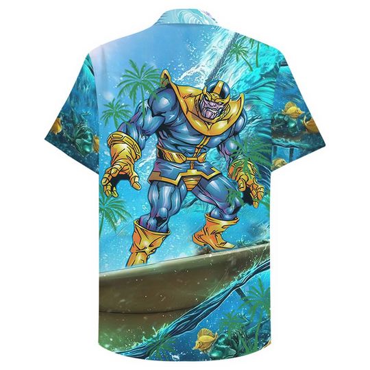 Thanos Surfing Hawaiian Shirt Thanos Surfing Hawaiian Shirt