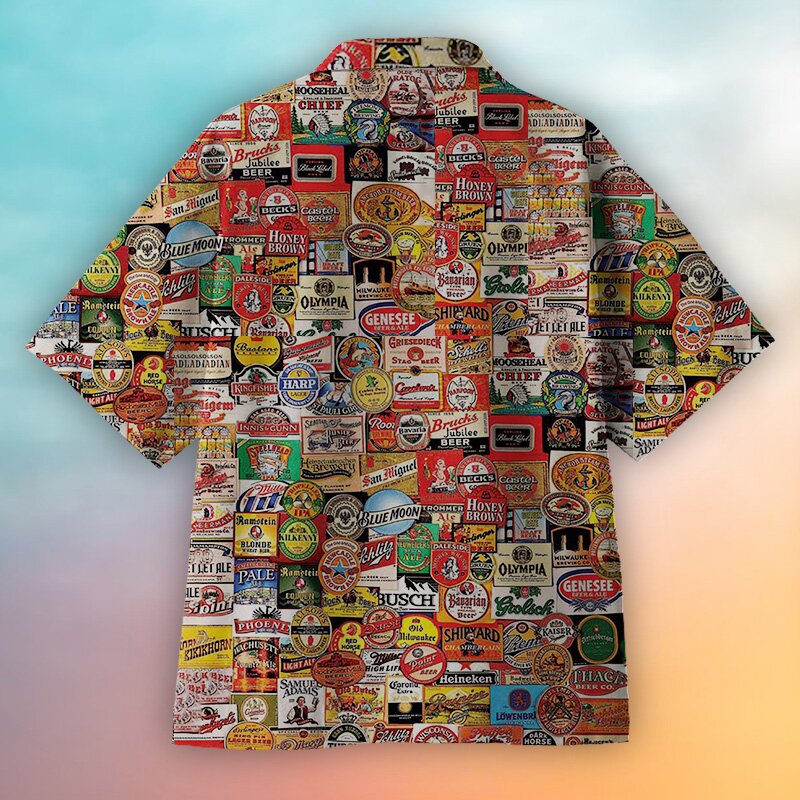 The Best Beer Brands Collection Unisex Hawaiian Shirt The Best Beer Brands Collection Unisex Hawaiian Shirt