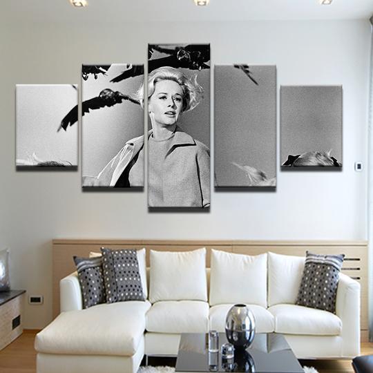 The Birds Alfred Hitchcock - Movie 5 Panel Canvas Art Wall Decor The Birds Alfred Hitchcock - Movie 5 Panel Canvas Art Wall Decor