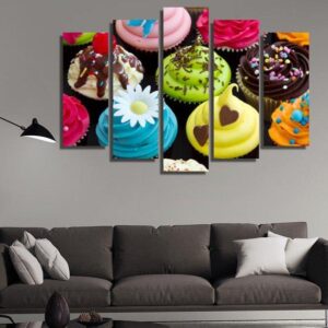 The Cake Is Pretty - Kitchen 5 Panel Canvas Art Wall Decor